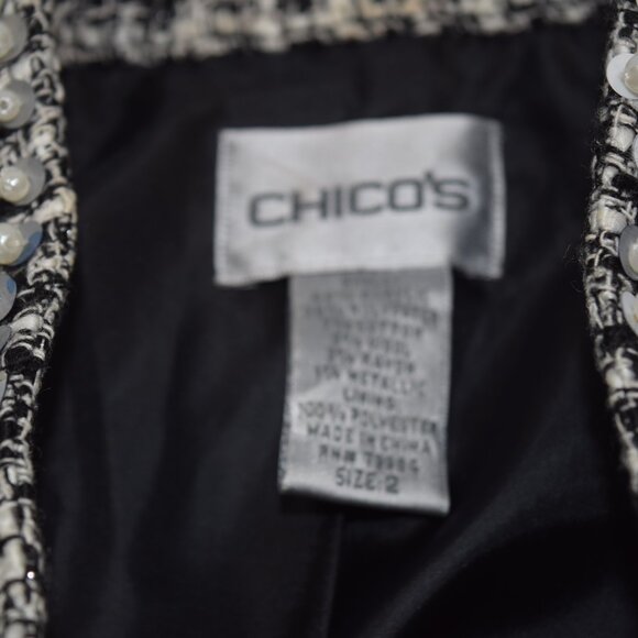 Chico's Tweed Jacket Size 2 ##0820 - Picture 10 of 10